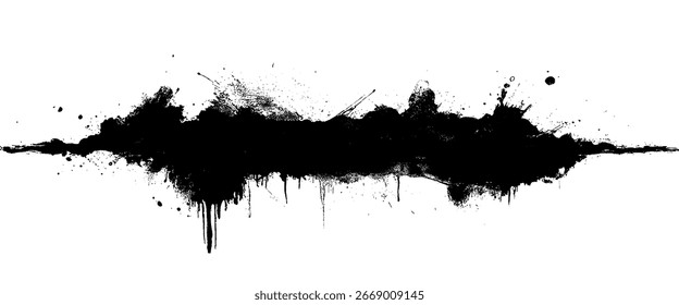 abstract grunge texture style stripe of black paint stains