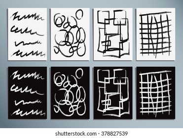 Abstract grunge textures.  Vector illustration.