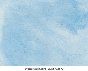Abstract grunge tint light blue watercolor background. Hand painted watercolor sky, blue and clouds, abstract watercolor background, vector illustration