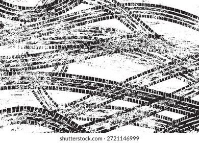 Fondo Abstractas del patrón de las Pistas del neumático del grunge