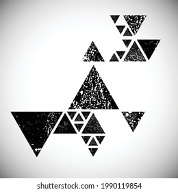 Resumen de fondo geométrico triangular grueso . Logo de líneas triangulares modernas. Vector.