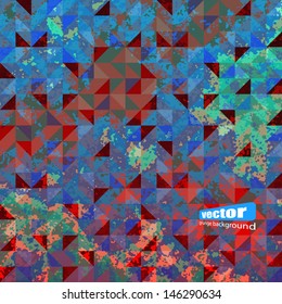 Abstract grunge triangle seamless. Abstract colorful background. 