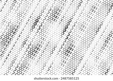 Abstract grunge triangular halftone background. Liner triangular dots grunge patter, texture, background. Vector illustration