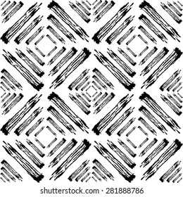 Abstract grunge tribal seamless pattern, design element. Can be used for invitations, greeting cards, scrapbooking, print, gift wrap, manufacturing