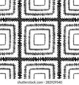 Abstract grunge tribal seamless pattern, design element. Can be used for invitations, greeting cards, scrapbooking, print, gift wrap, manufacturing