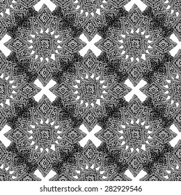 Abstract grunge tribal seamless pattern, design element. Can be used for invitations, greeting cards, scrapbooking, print, gift wrap, manufacturing