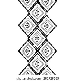 Abstract grunge tribal seamless pattern, design element. Can be used for invitations, greeting cards, scrapbooking, print, gift wrap, manufacturing