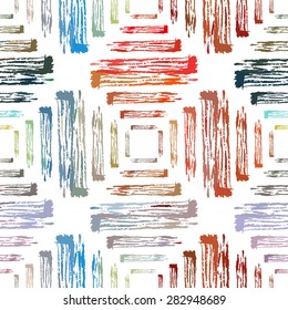 Abstract grunge tribal seamless pattern, design element. Can be used for invitations, greeting cards, scrapbooking, print, gift wrap, manufacturing