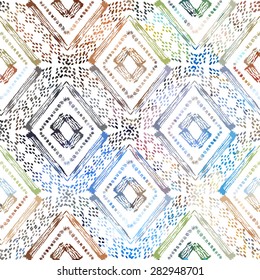 Abstract grunge tribal seamless pattern, design element. Can be used for invitations, greeting cards, scrapbooking, print, gift wrap, manufacturing