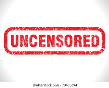 abstract grunge uncensored tag vector illustration