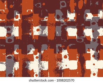 Abstract grunge vector background. Color composition of irregular overlapping graphic elements.