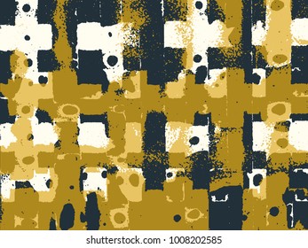 Abstract grunge vector background. Color composition of irregular overlapping graphic elements.