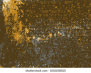 Abstract grunge vector background, Color raster composition of irregular overlapping graphic elements.