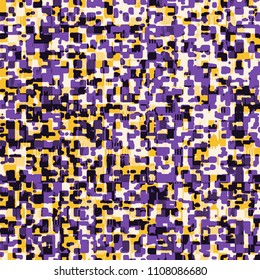 Abstract grunge vector background. Color squared raster composition of irregular overlapping graphic elements.