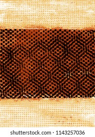 Abstract grunge vector background. Color raster composition of irregular handcrafted graphic elements.
