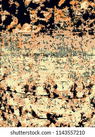 Abstract grunge vector background. Color raster composition of irregular handcrafted graphic elements.