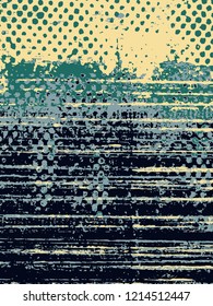 Abstract grunge vector background. Color handmade composition of irregular overlapping graphic elements.