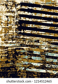 Abstract grunge vector background. Color handmade composition of irregular overlapping graphic elements.