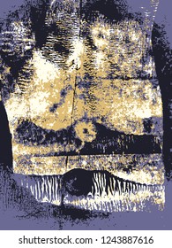 Abstract grunge vector background. Color handmade composition of irregular graphic shapes.