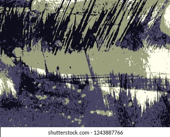 Abstract grunge vector background. Color handmade composition of irregular graphic shapes.