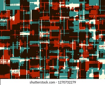 Abstract grunge vector background. Color composition of overlapping irregular graphic elements.