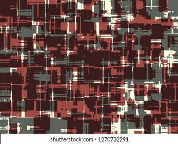 Abstract grunge vector background. Color composition of overlapping irregular graphic elements.