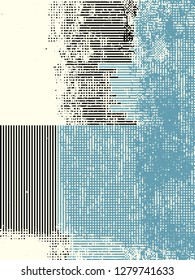 Abstract grunge vector background. Color composition of irregular overlapping graphic elements.