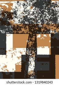 Abstract grunge vector background. Color composition of irregular overlapping graphic elements.