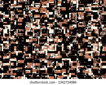 Abstract grunge vector background. Color composition of irregular overlapping graphic elements.