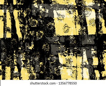 Abstract grunge vector background. Color handmade composition of irregular overlapping graphic elements.