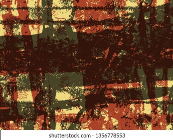 Abstract grunge vector background. Color handmade composition of irregular overlapping graphic elements.