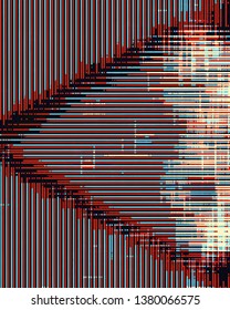 Abstract grunge vector background. Color vertical composition of irregular overlapping graphic elements.