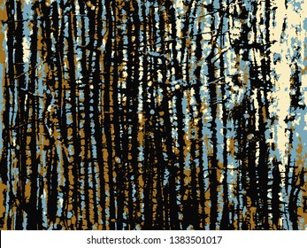 Abstract grunge vector background. Color composition of irregular overlapping graphic elements.