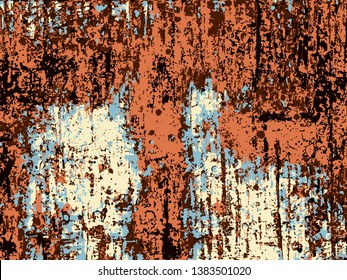 Abstract grunge vector background. Color composition of irregular overlapping graphic elements.