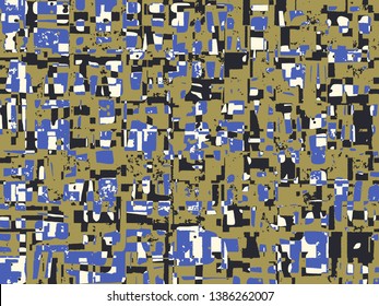 Abstract grunge vector background. Color composition of irregular overlapping graphic elements.