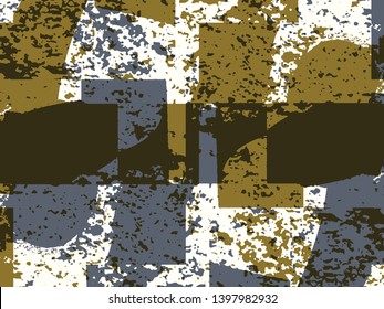 Abstract grunge vector background. Color composition of irregular graphic elements.