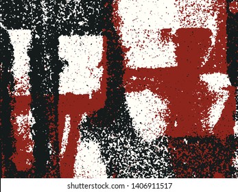 Abstract grunge vector background. Color handcrafted composition of irregular overlapping graphic elements.