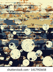 Abstract grunge vector background. Color handcrafted composition of irregular graphic elements.