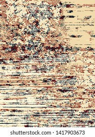 Abstract grunge vector background. Color handcrafted composition of irregular graphic elements.