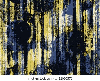 Abstract grunge vector background. Color handcrafted composition of irregular graphic elements.