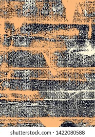 Abstract grunge vector background. Color handcrafted composition of irregular graphic elements.