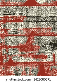 Abstract grunge vector background. Color handcrafted composition of irregular graphic elements.