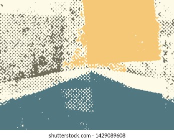 Abstract grunge vector background. Color halftone composition of irregular  graphic elements.
