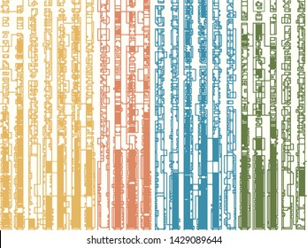 Abstract grunge vector background. Color composition of irregular  graphic elements.