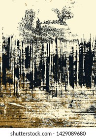 Abstract grunge vector background. Color handcrafted composition of irregular overlapping graphic elements.