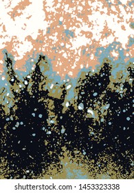 Abstract grunge vector background. Color composition of irregular handcrafted elements.