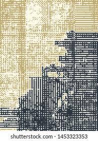 Abstract grunge vector background. Color composition of irregular elements.