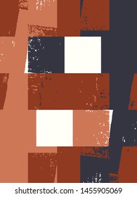 Abstract grunge vector background. Color composition of irregular overlapping graphic elements.