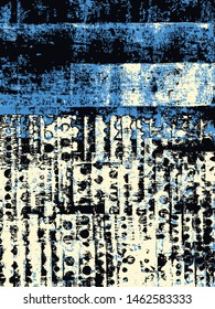 Abstract grunge vector background. Color handcrafted composition of irregular graphic elements.