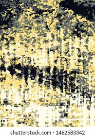 Abstract grunge vector background. Color handcrafted composition of irregular graphic elements.